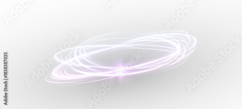 Twisting swirl and circular spin shine in a bright light motion. Neon glow, laser curves, and shimmering futuristic sparkle.