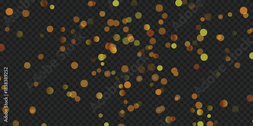 Warm and vibrant golden bokeh lights creating a magical glowing effect, perfect for festive backgrounds and overlays