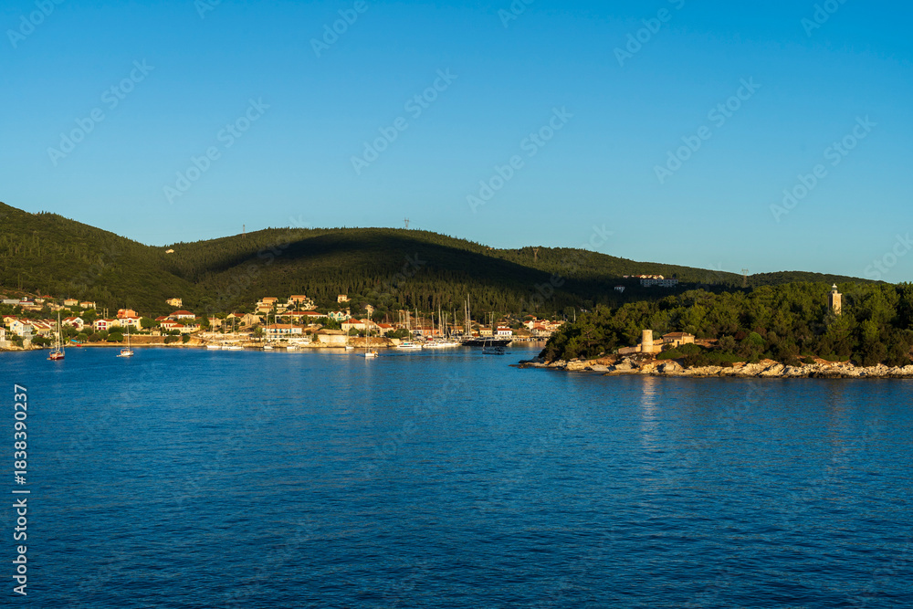 Fototapeta premium The bay of Fiskardo Kefalonia Greece just after sunrise