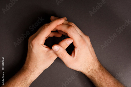 Close-up of human hands for...