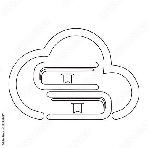 Cloud library icon