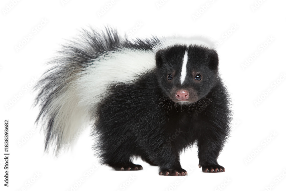 Obraz premium Cute skunk isolated on transparent background