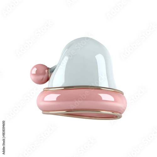 Glossy pink 3D Christmas icons with smooth shine and cute festive shapes. Modern holiday style with soft reflections and playful winter mood.