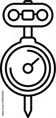 Tire pressure gauge icon representing vehicle maintenance and safety checks