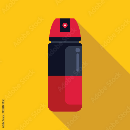 Pepper spray canister, a flat vector icon providing personal protection