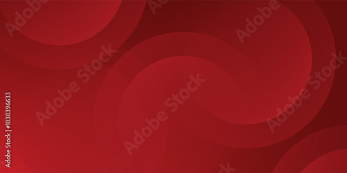 Abstract red background with glowing curve lines. Modern shiny red gradient geometric circle lines pattern. Futuristic concept. Suit for banner, brochure,