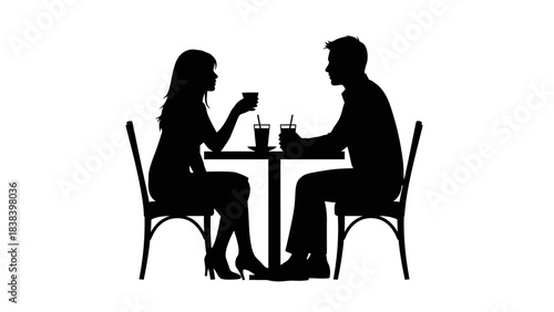 Two women sitting together at a cafe table enjoying coffee and conversation