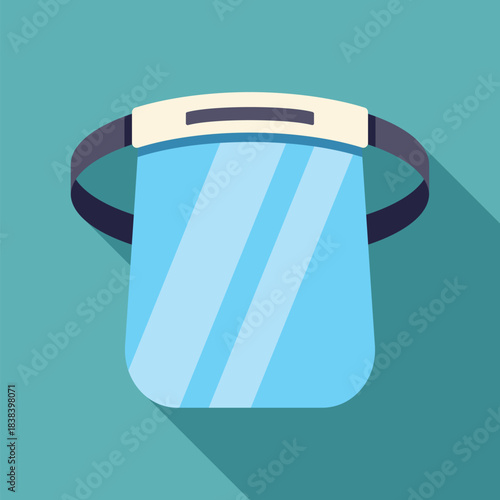 Face shield vector illustration featuring protective gear for health safety