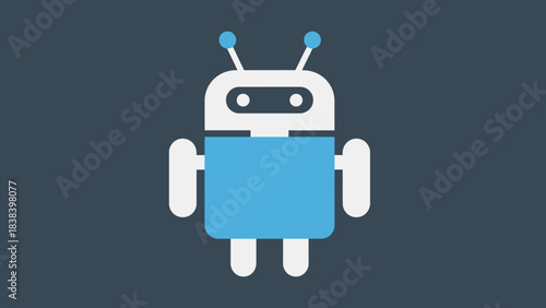 Digital Companion: A stylized robot figure, with antenna and friendly face, stands against a dark backdrop, symbolizing the advancements in technology and artificial intelligence.