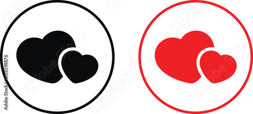 icons, error, outline, failed, signs/, symbol, romance, circular, love, icon, background, displayed, design, symbols, illustration, respective, keywords:, heart, their, graphic, black