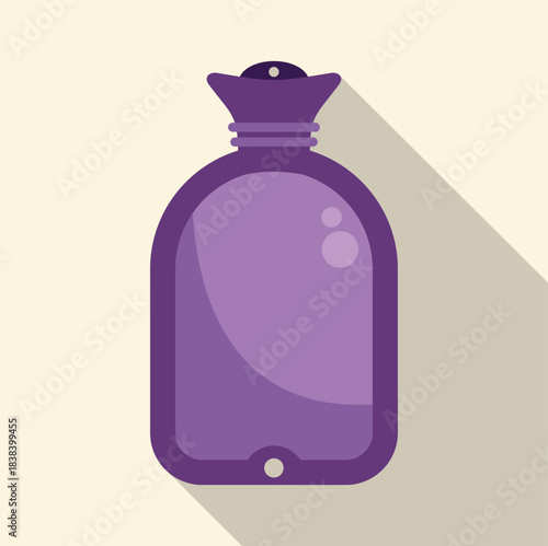 Hot water bottle vector illustration for comfort and health concept