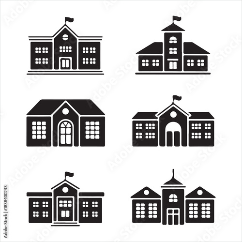 Set of house icons vector illustration