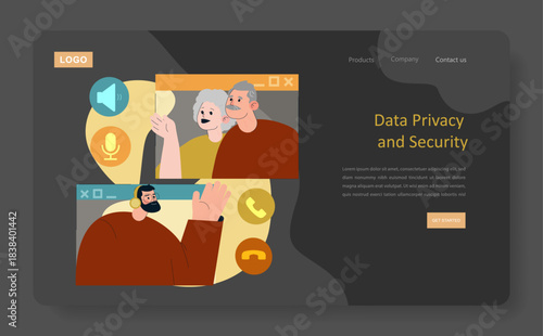 Ai Home. Flat Vector Illustration