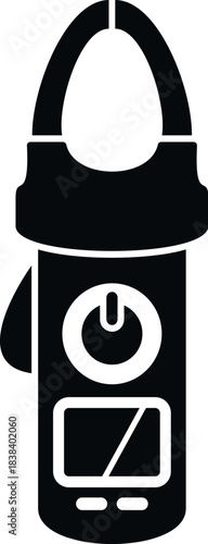 Clamp meter icon illustrating electrical measurement and diagnostic tools
