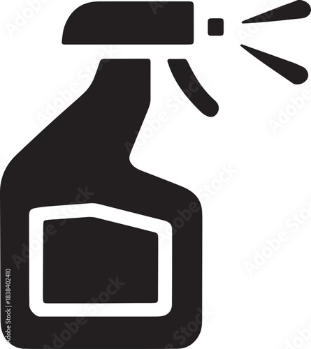 Spray Bottle Icon for Cleaning and Disinfection