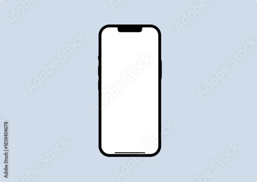 blank smart phone mockup touch screen vector background