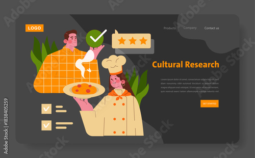 Chef and Customer Interaction Vector Illustration
