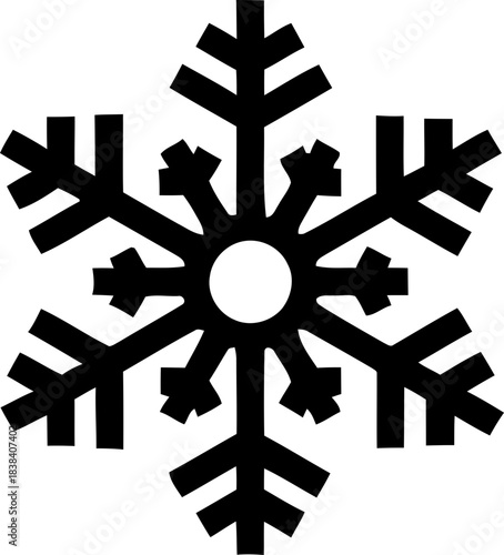Snowflake icon . Winter snow flakes, Cold weather symbol. Vector illustration !