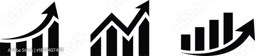 error, symbolizing, failed, background, symbol, arrows, icon, finance, showing, growth, upward-pointing, rising, featuring, design, positive, progress, increase, analytics, keywords:, graphs, black
