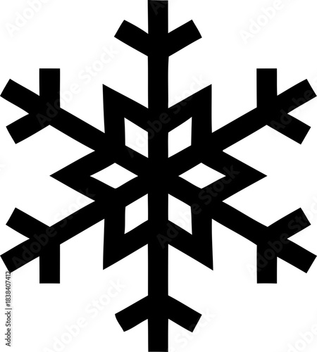 Snowflake icon . Winter snow flakes, Cold weather symbol. Vector illustration !