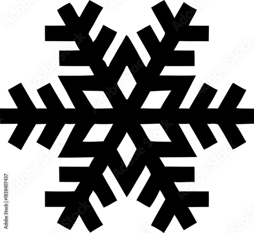 Snowflake icon . Winter snow flakes, Cold weather symbol. Vector illustration !