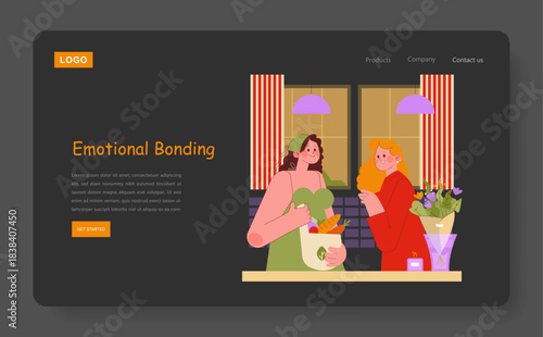 Illustrative Scene of Emotional Bonding Between Friends