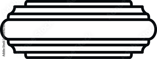 Decorative architectural molding profile creating a classic interior design element