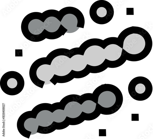 Bacteria microorganisms multiplying and spreading disease concept