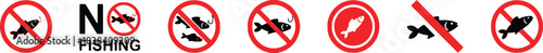fishing, collection, marks, error, ban, activity, signs/, failed, symbol, icon, forbidden, entry, background, slash, text, line, design, symbols, restriction, illustration, keywords:
