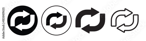 Transfer icon set. Exchange icon