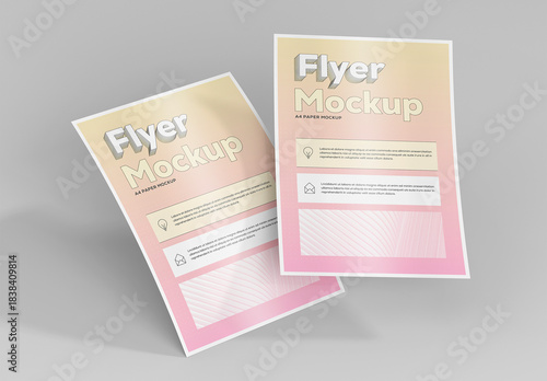A4 Paper Flyer Mockup