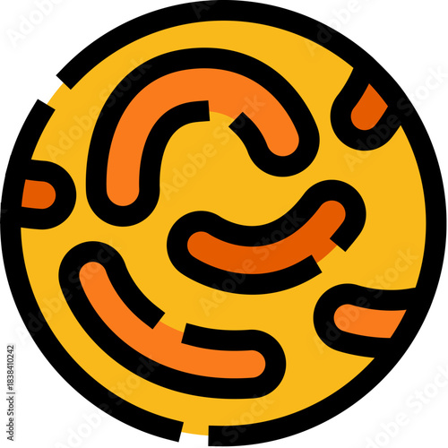 Petri dish cultivating bacteria science research icon
