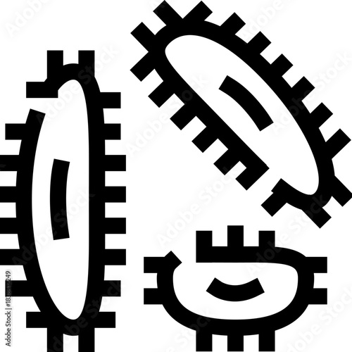 Germs bacteria virus cells micro organisms icon