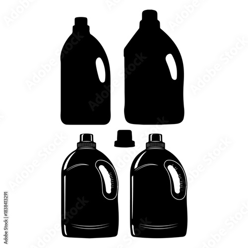laundry detergent bottle with  cap