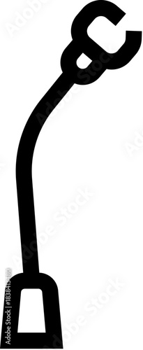 Minimalist microphone icon representing sound recording and audio