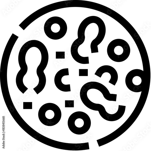 Pizza with toppings outline icon for fast food