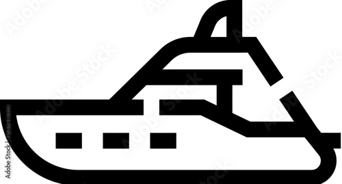 Yacht icon representing luxury travel and marine transport
