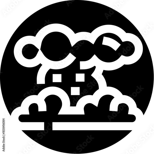 Weather icon showing clouds with hail precipitation