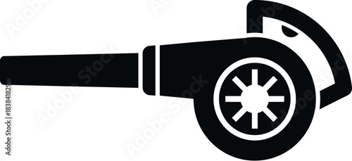 Leaf blower icon showing a cleaning tool for autumn yard work