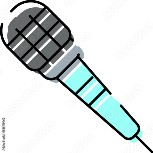 Professional dynamic microphone icon symbolizing audio recording