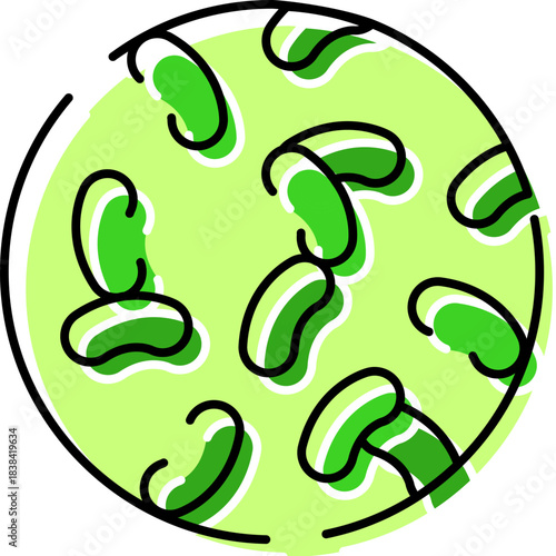 Petri dish with growing bacteria and microorganisms