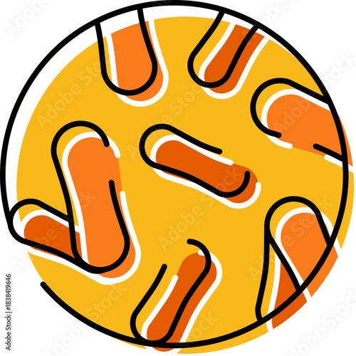 Bacteria or virus cells multiplying in petri dish