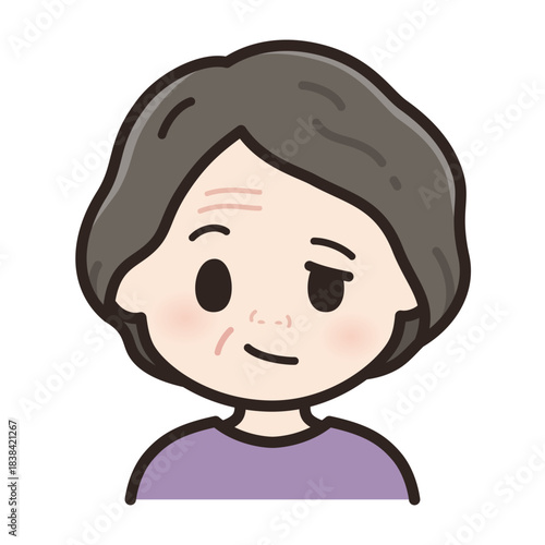 左顔面神経麻痺のイラスト