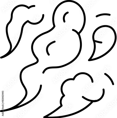 Abstract vapor stream flowing like aroma or steam