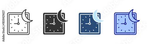 Sleep Icon Set. Designed In Multi Style