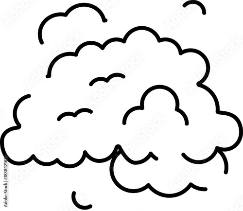 Cartoon puff of smoke or explosion cloud