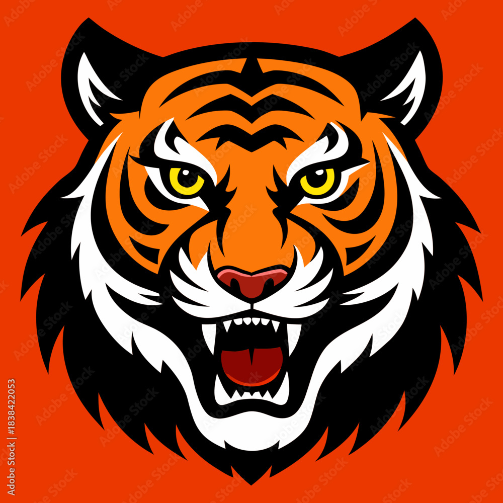 Obraz premium tiger head vector
