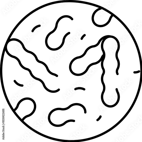 Petri dish cultivating bacteria for scientific research