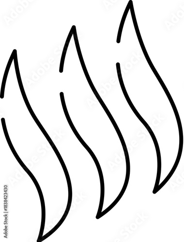 Steam aroma hot smell line icon design