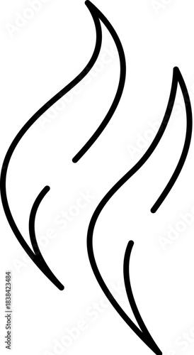 Abstract fire flame symbol line art icon